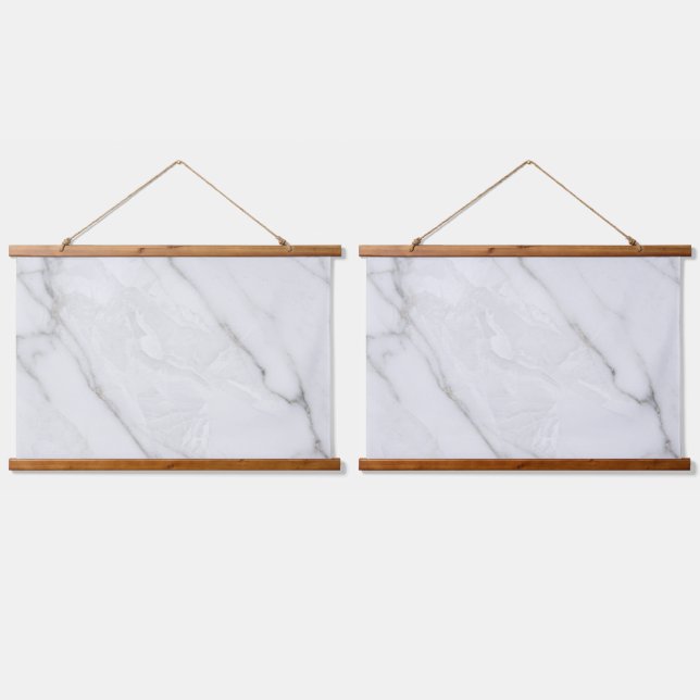 White Marble Hanging Tapestry (Double)