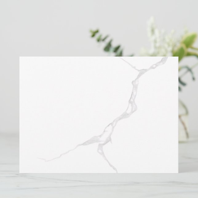 White Marble  Holiday Card (Standing Front)