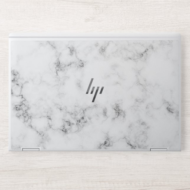 White Marble HP EliteBook X360 1030 G2  HP Laptop  HP Laptop Skin (Front)