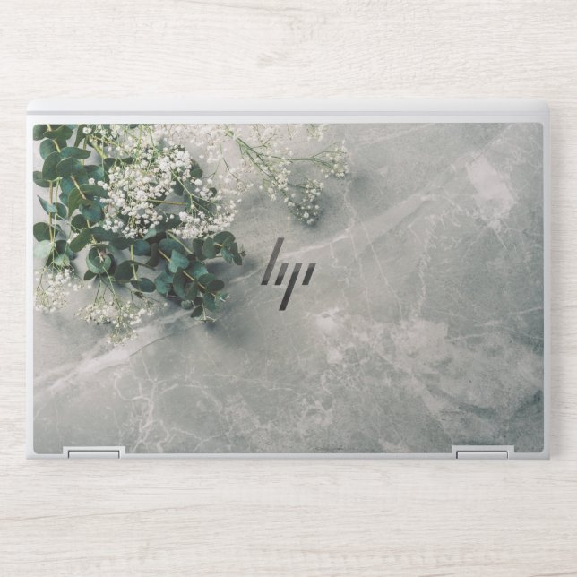 White Marble HP EliteBook X360 1030 G2   HP Laptop Skin (Front)
