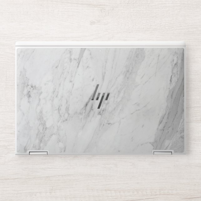 White marble HP EliteBook X360 1030 G3/G4 HP Laptop Skin (Front)