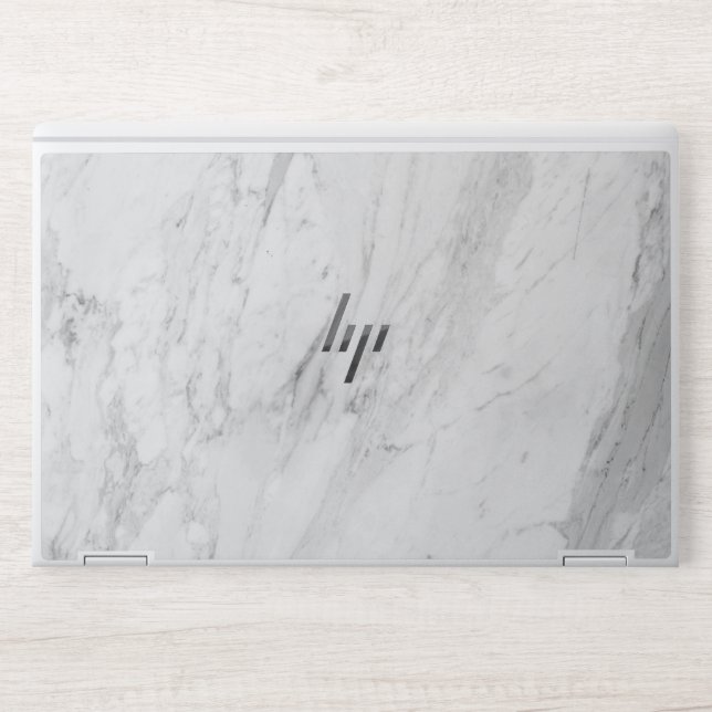 White Marble  HP Laptop Skin (Front)