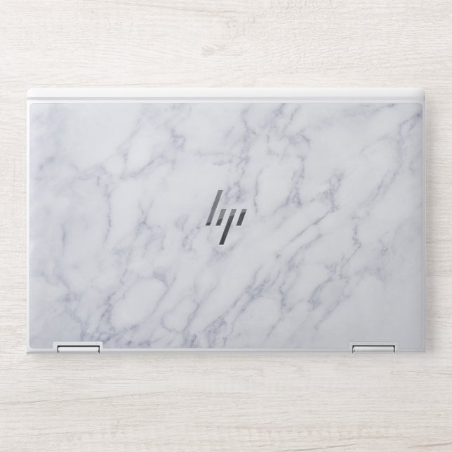 White Marble HP Laptop Skin (Front)