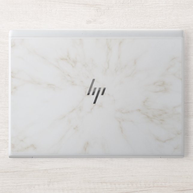 White Marble  HP Laptop Skin (Front)