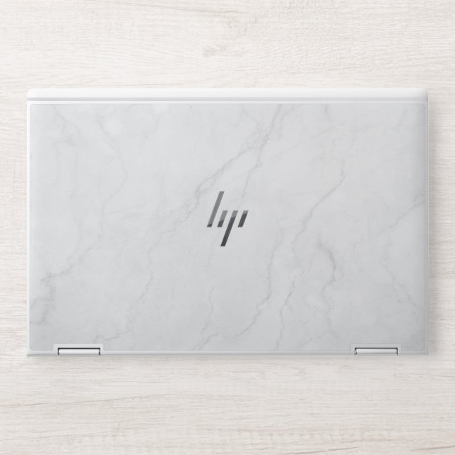 White Marble HP Laptop Skin (Front)
