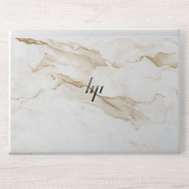 White Marble  HP Laptop Skin (Front)