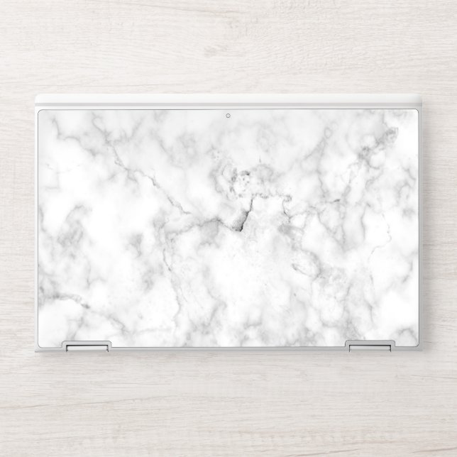 White Marble HP Laptop Skin (Front)
