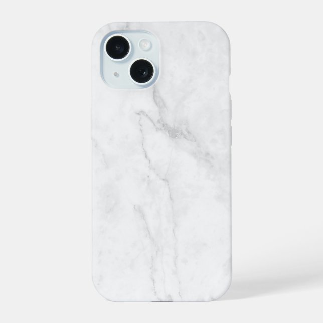 White Marble iPhone 15 Case (Back)