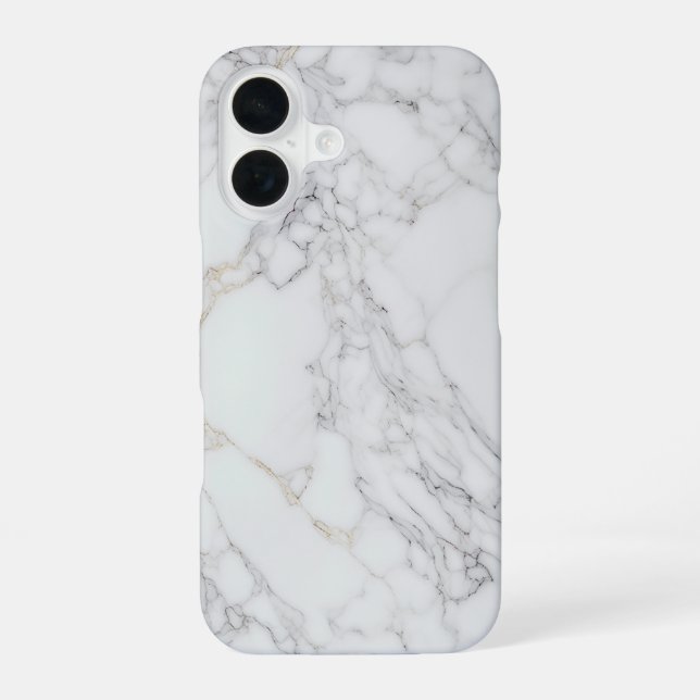 White Marble iPhone Case (Back)