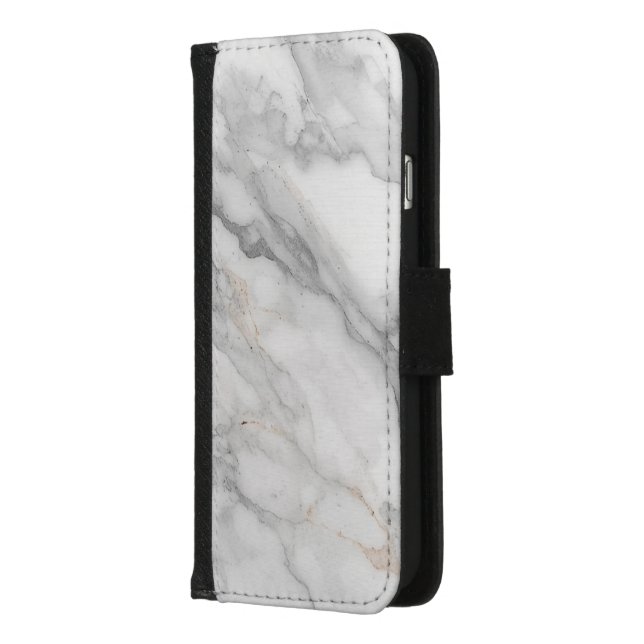 White Marble iPhone Wallet Case (Left)