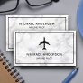 White Marble Jet Aircraft Airplane Airline Pilot Business Card