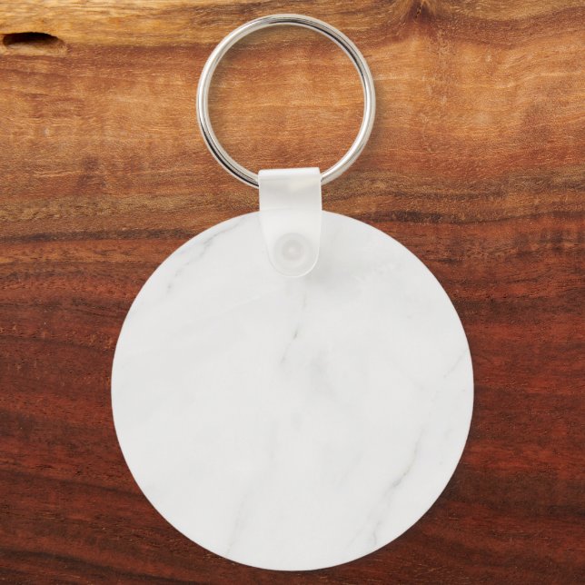 White marble  keychain (Front)