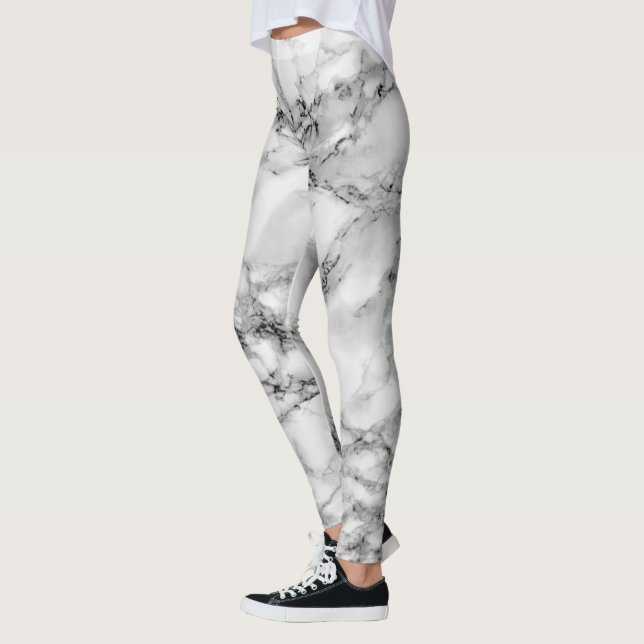 White Marble Leggings (Left)