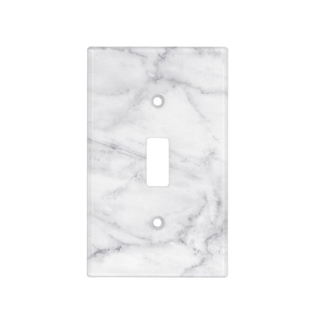 White Marble Light Switch (Front)