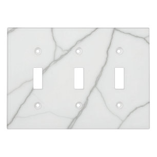 White Marble Light Switch Cover