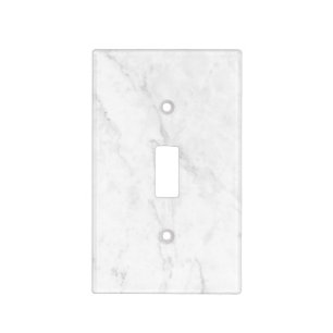 White Marble Light Switch Cover