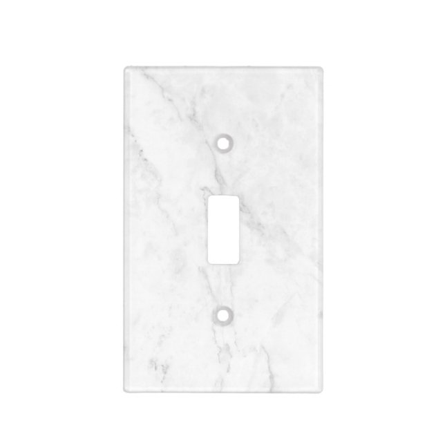 White Marble Light Switch Cover (Front)