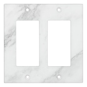White Marble Light Switch Cover