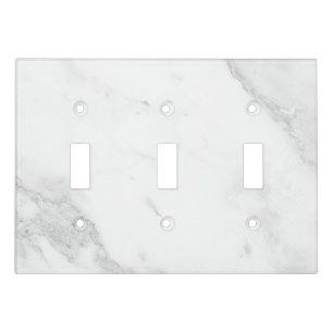 White Marble Light Switch Cover