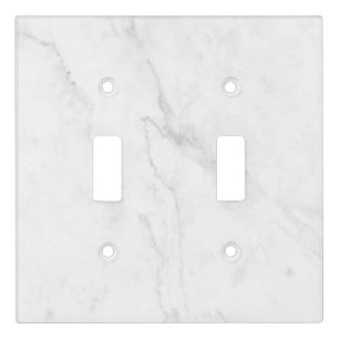 White Marble Light Switch Cover
