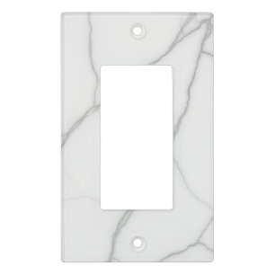 White Marble Light Switch Cover