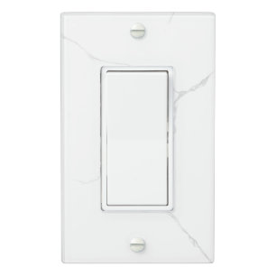 White Marble Light Switch Cover