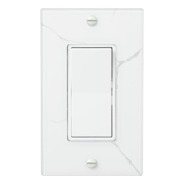 White Marble  Light Switch Cover (In Situ)