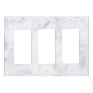 White Marble Light Switch Cover
