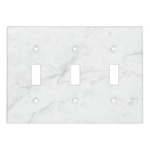 White Marble Light Switch Cover