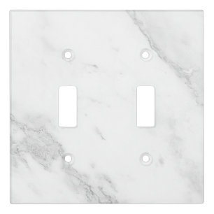 White Marble Light Switch Cover