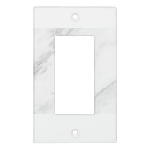 White Marble Light Switch Cover