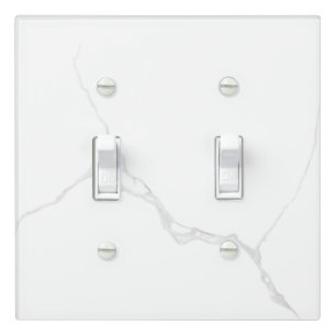 White Marble Light Switch Cover