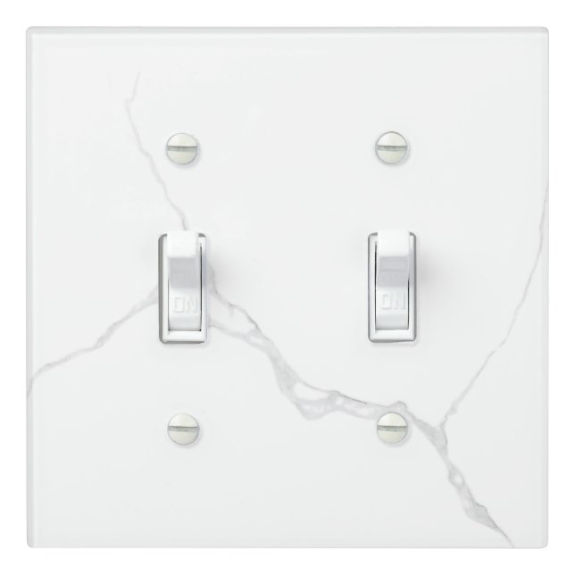 White Marble  Light Switch Cover (In Situ)