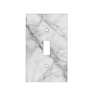 White Marble Light Switch Cover