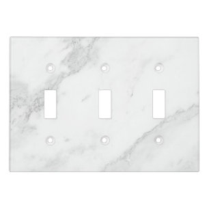White Marble Light Switch Cover