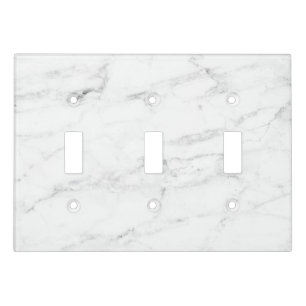 White Marble Light Switch Cover