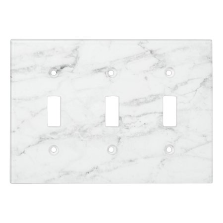 White Marble Light Switch Cover