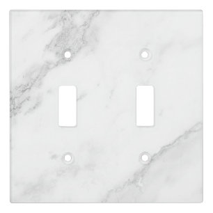 White Marble Light Switch Cover