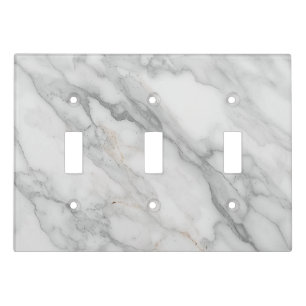 White Marble Light Switch Cover
