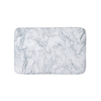 White Marble Look Bath Mat