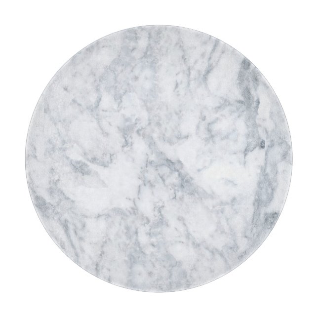 White Marble Look Glass Cutting Board (Front)