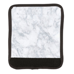 White Marble Look Luggage Handle Wrap
