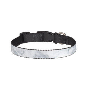 White Marble Look Pet Collar