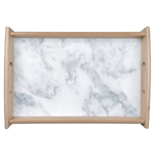 White Marble Look Serving Tray