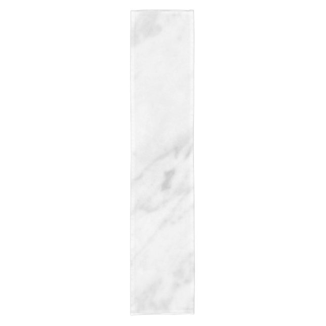 White Marble Look Short Table Runner (Front)