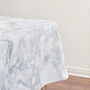 White Marble Look Tablecloth