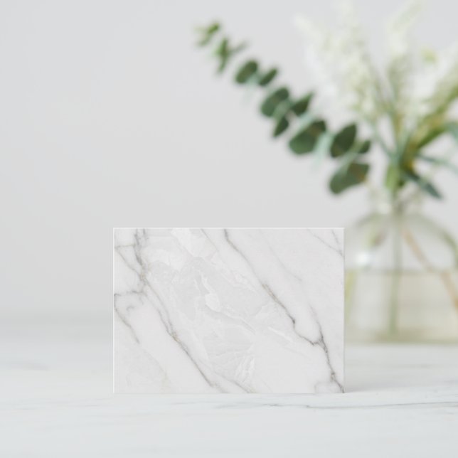 White Marble Loyalty Card (Standing Front)