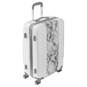 White Marble Luggage