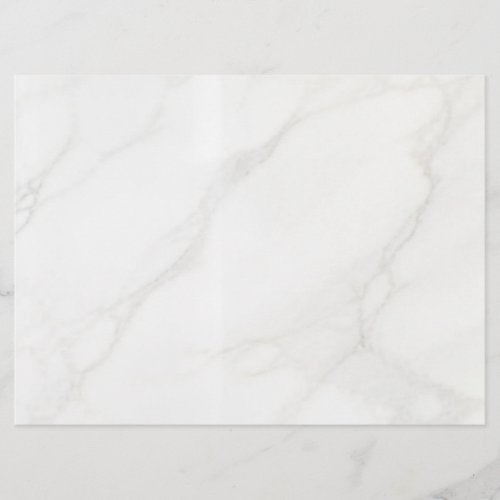 White Marble Menu