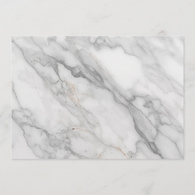 White Marble Menu (Back)